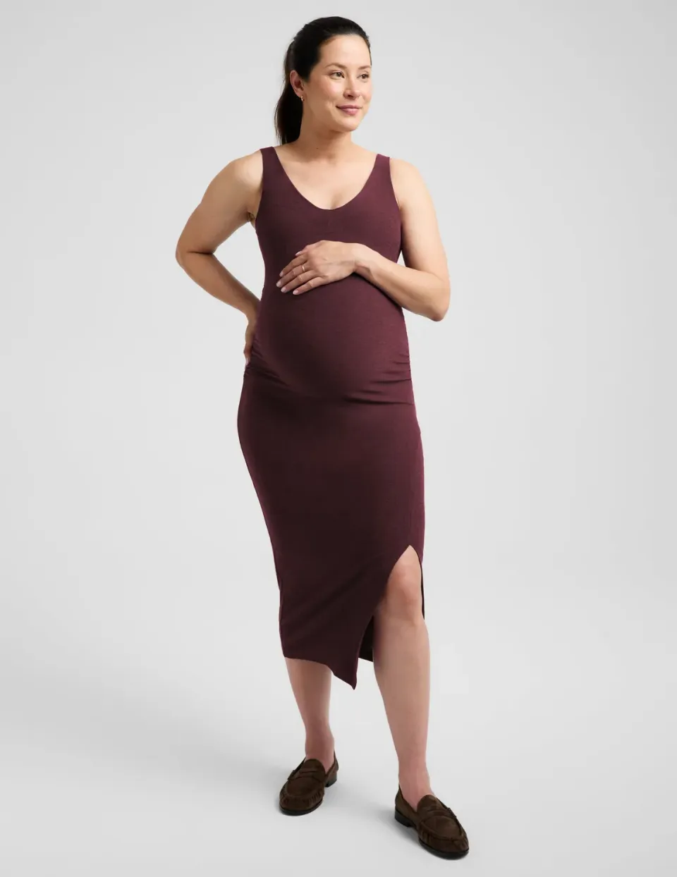 Beyond Yoga Spacedye Inspire Maternity Midi mammaklänning röd