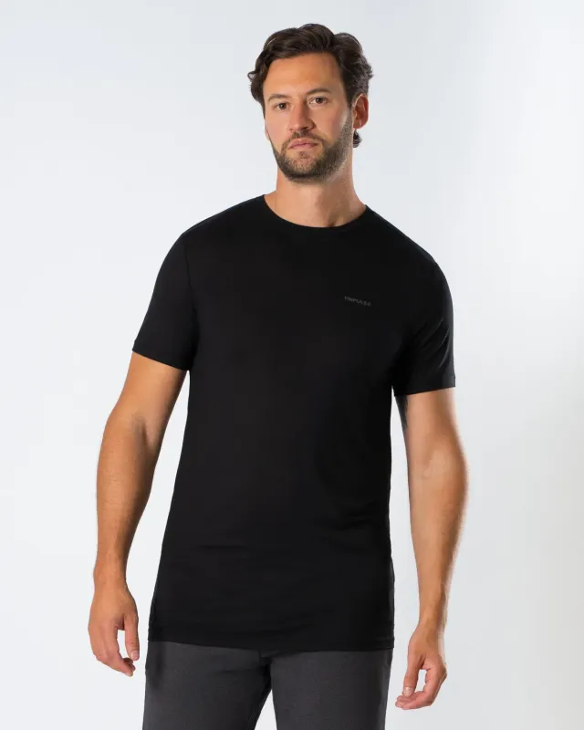 Tripulse Natural Performance Extra Long t-shirt herr midnight black