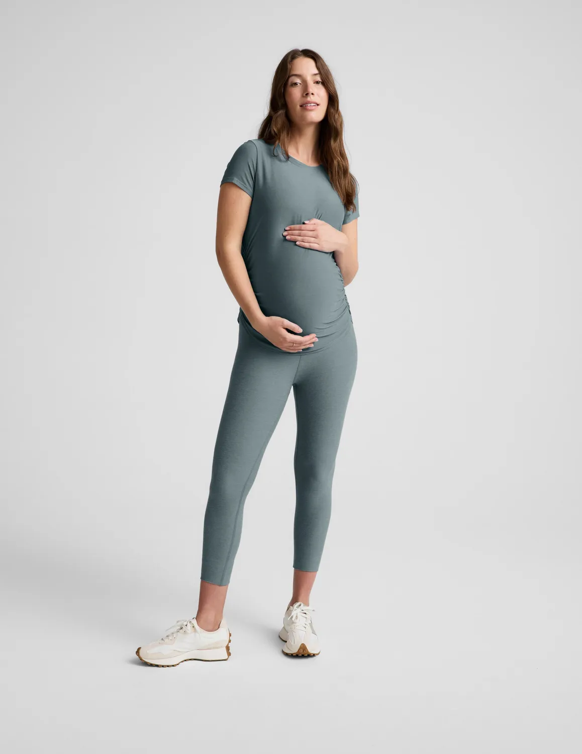 Beyond Yoga Featherweight One & Only Maternity Tee t-shirt Storm Heather