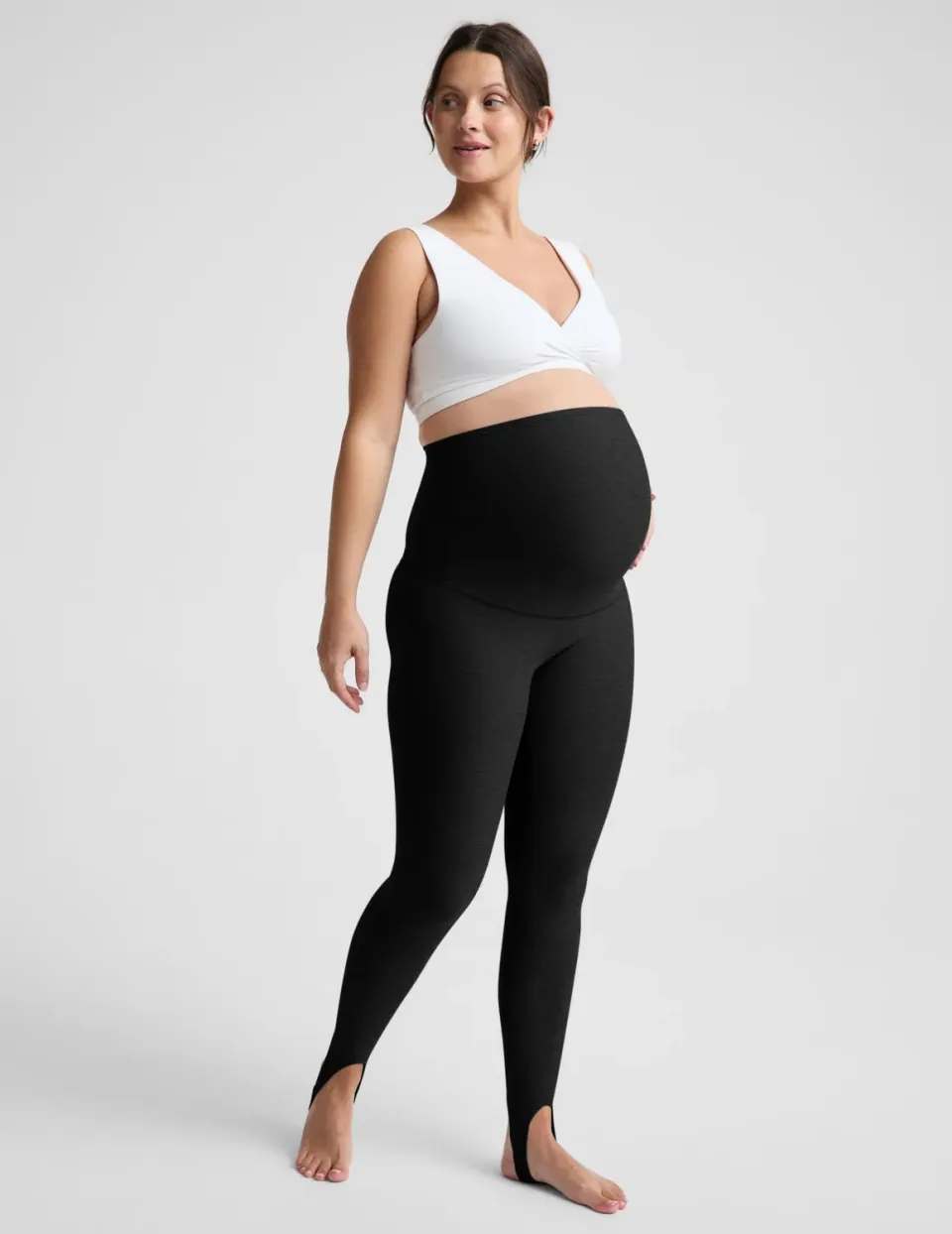 Beyond Yoga Spacedye Maternity Stirrup Leggings Darkest Night gravid