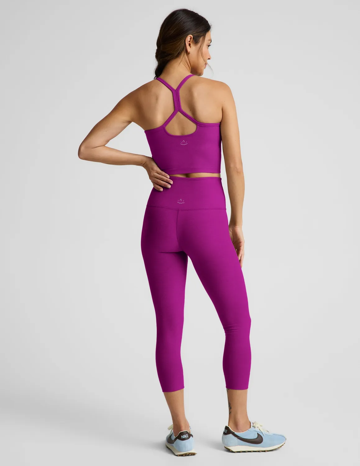 Beyond Yoga Spacedye Walk And Talk caprileggings Berry Bliss hög midja