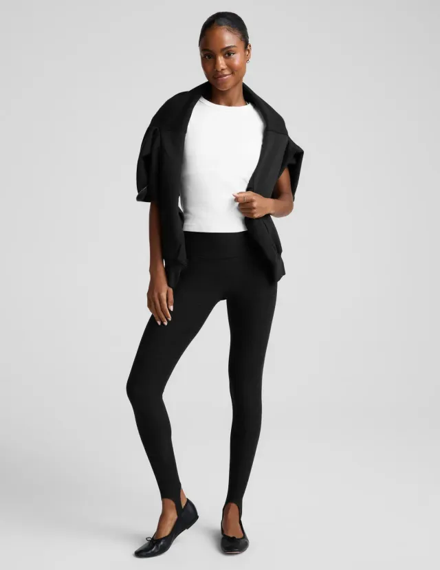Beyond Yoga Spacedye Stirrup Midi leggings svart hög midja