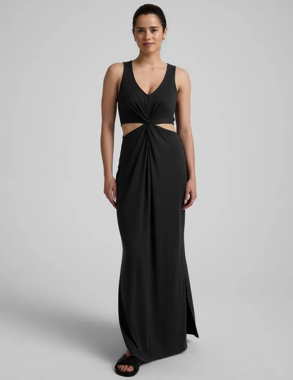 Beyond Yoga Around The World Front Twist Maxi klänning Black