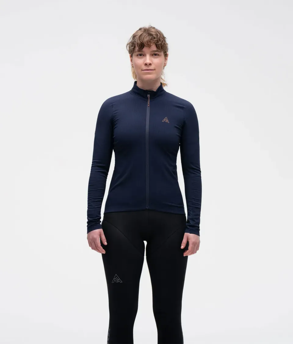 7MESH Tantalus långärmad cykeltröja Classic Navy termisk