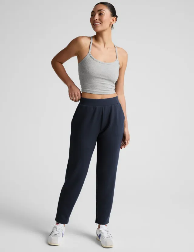 Beyond Yoga SoftSpring Tapered Byxor Nocturnal Navy med fickor
