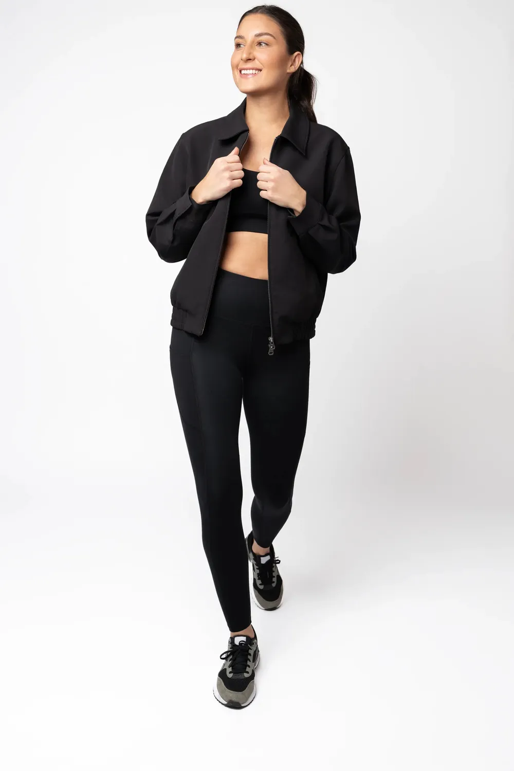 Tripulse Fitness Pro Tencel träningstights svart sidfickor