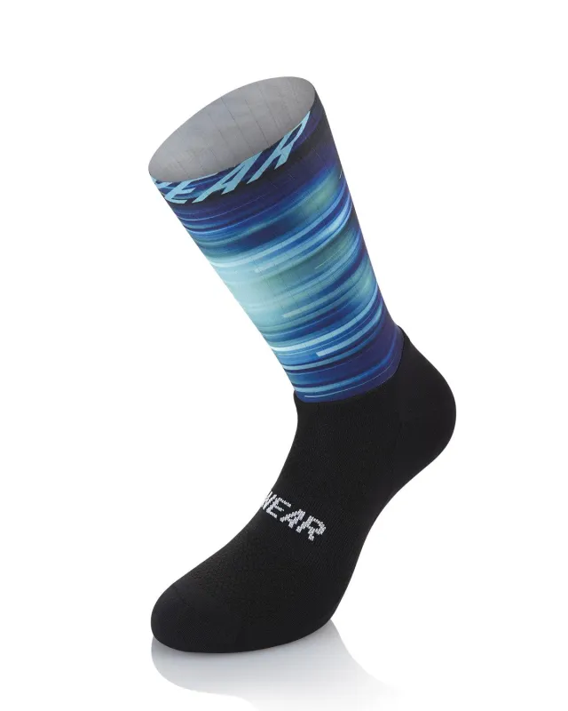 MB Wear Aero Fast Estivo Blue cykelstrumpor L-XL sommar