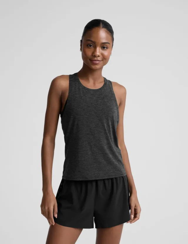 Beyond Yoga Breezeweight Active Racerback Tank träningslinne Faded Black hel