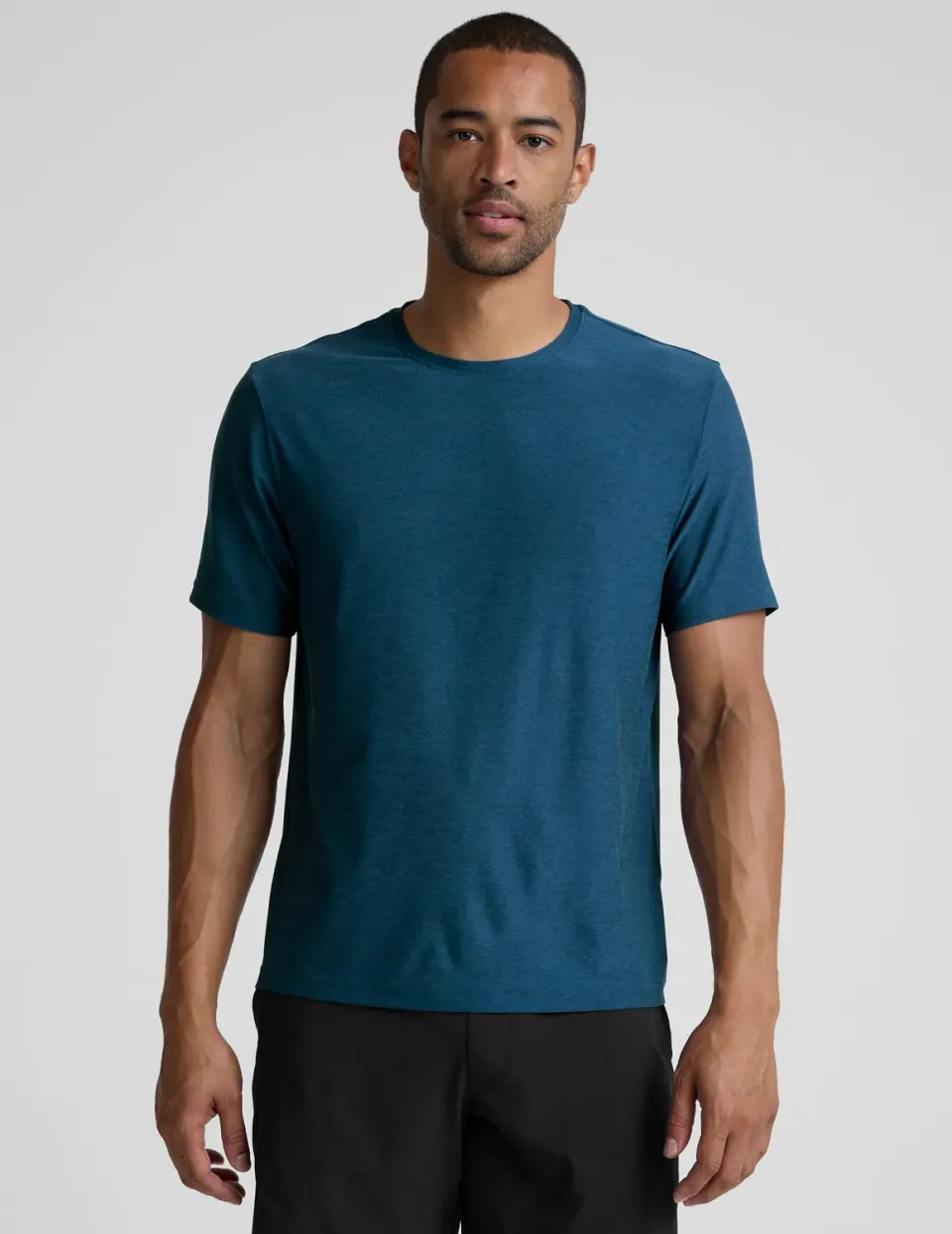 Beyond Yoga Always Beyond Men's Crew Tee 2.0 t-shirt Dark Cobalt Heather lätt