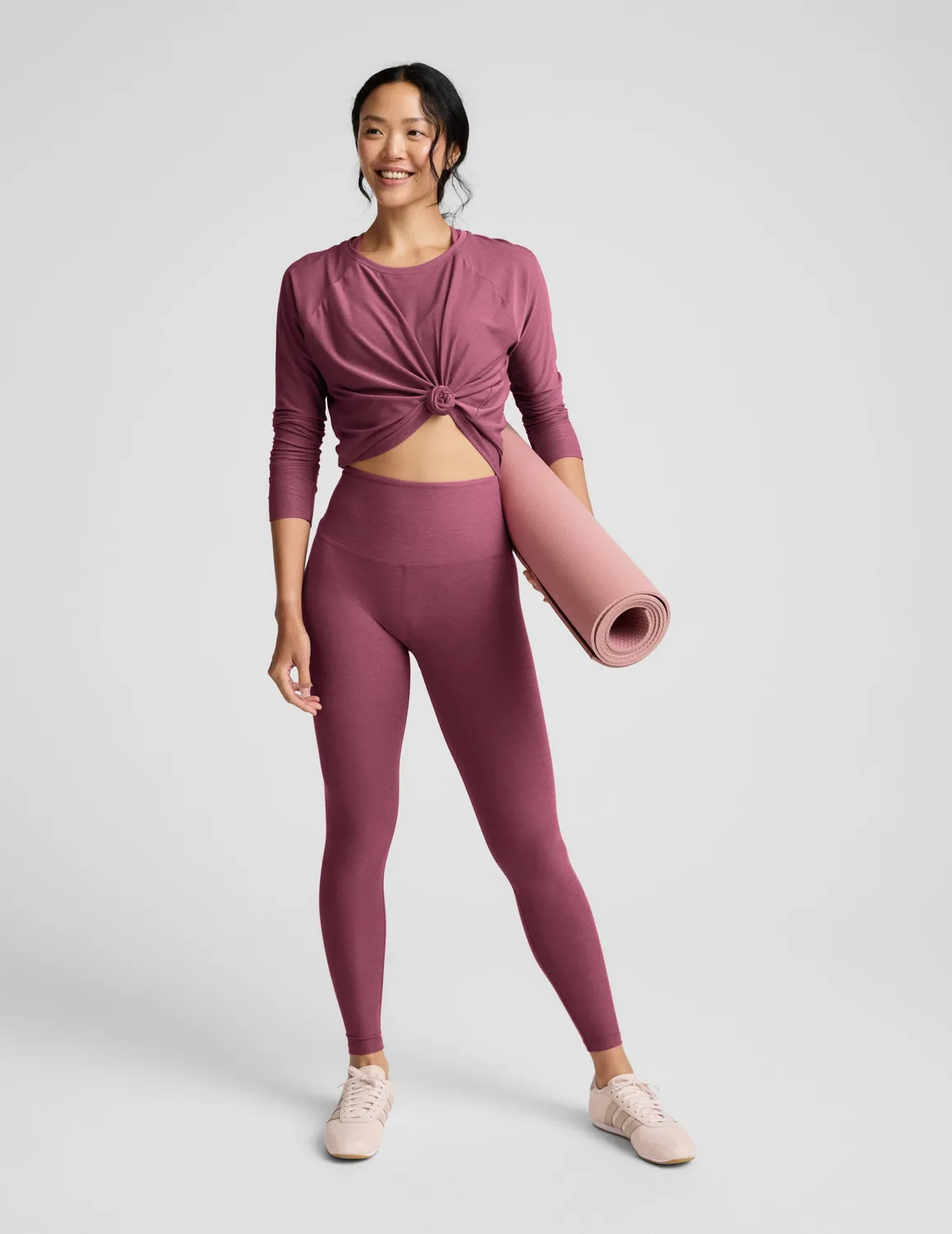Beyond Yoga Featherweight Daydreamer Pullover tröja Smooth Mauve Heather mjuk