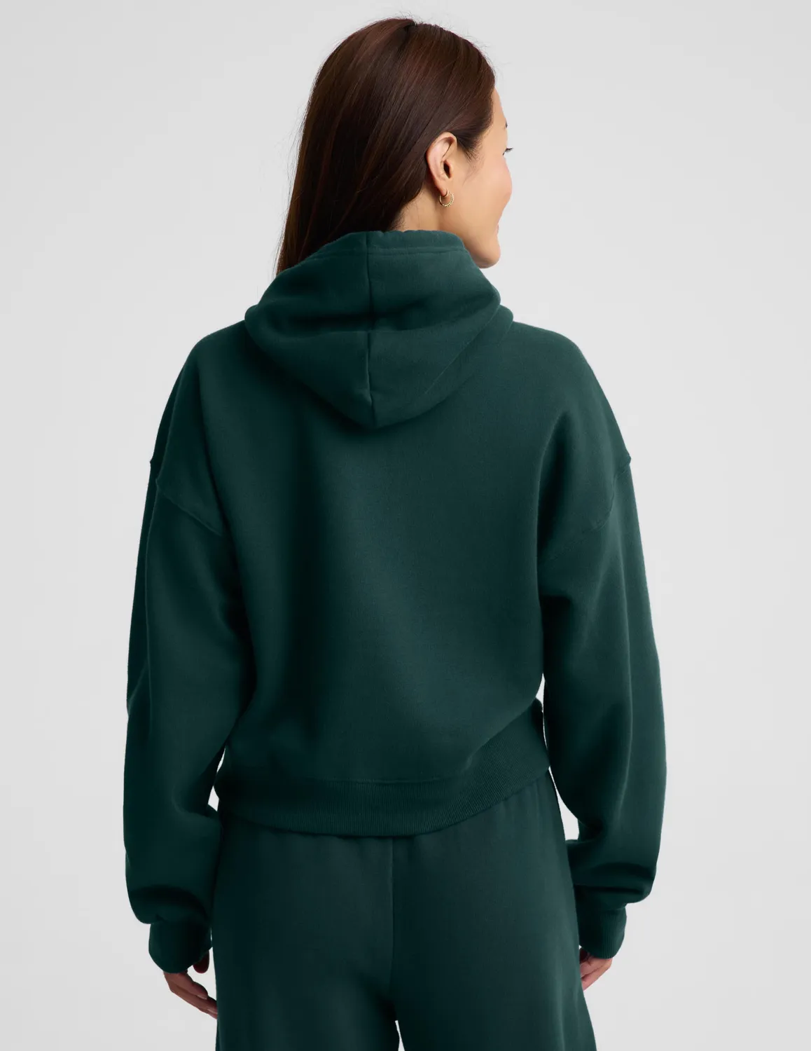 Beyond Yoga LuxeFleece 2.0 ziphoodie Dark Ivy bomull