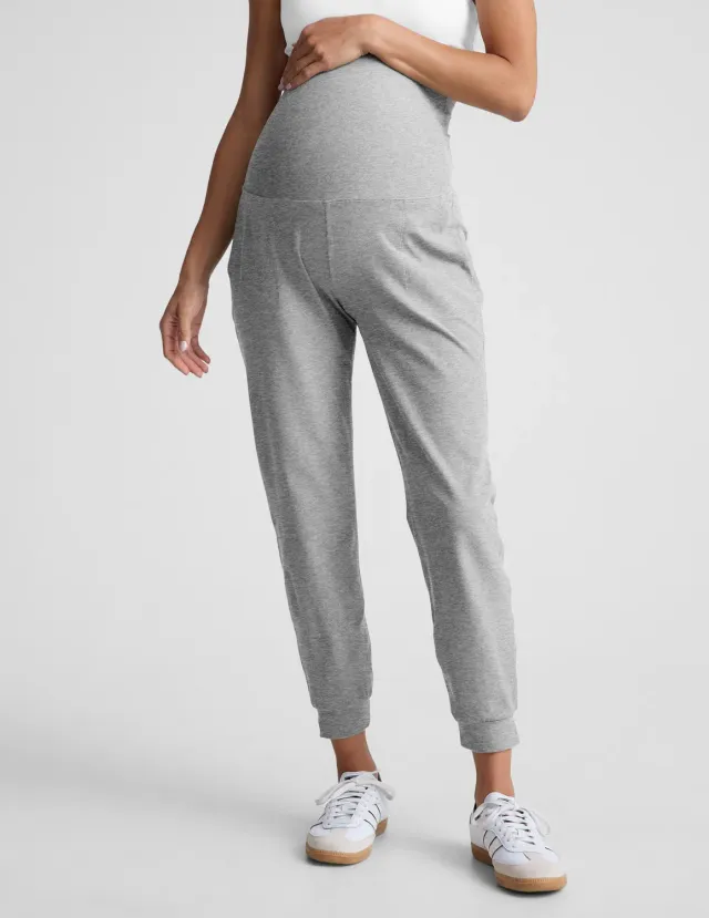 Beyond Yoga Spacedye Beyond the Bump gravidjogger Silver Mist hög midja