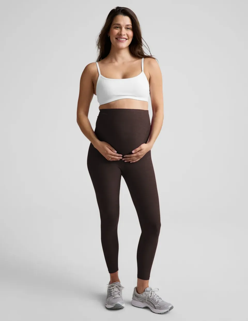 Beyond Yoga Spacedye Love the Bump Midi leggings Dark Chocolate gravid