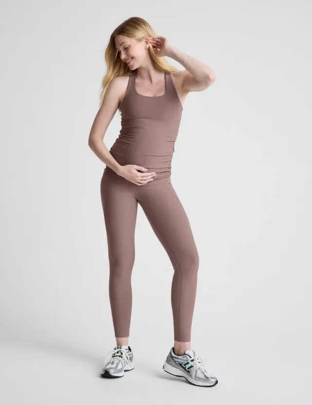 Beyond Yoga Spacedye Love the Bump mammaleggings Rosey Taupe fickor