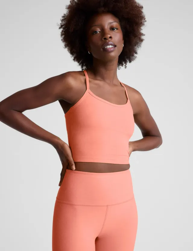 Beyond Yoga Spacedye Slim Racerback Cropped Tank linne Dreamsicle