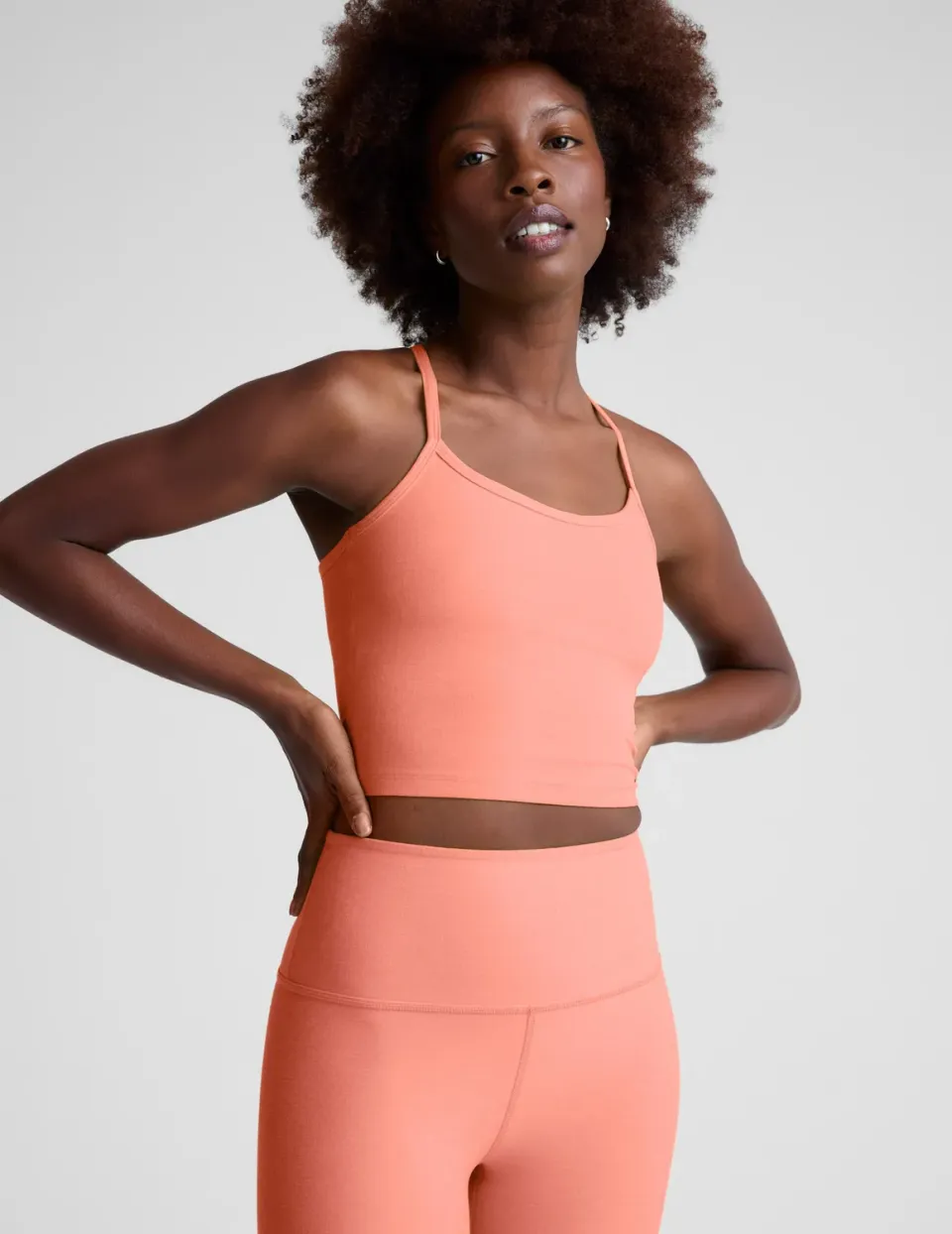Beyond Yoga Spacedye Slim Racerback Cropped Tank linne Dreamsicle