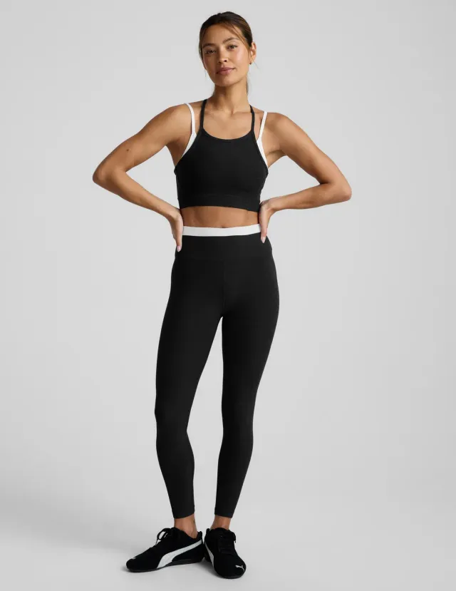 Beyond Yoga Spacedye Layered Midi leggings Darkest Night svart