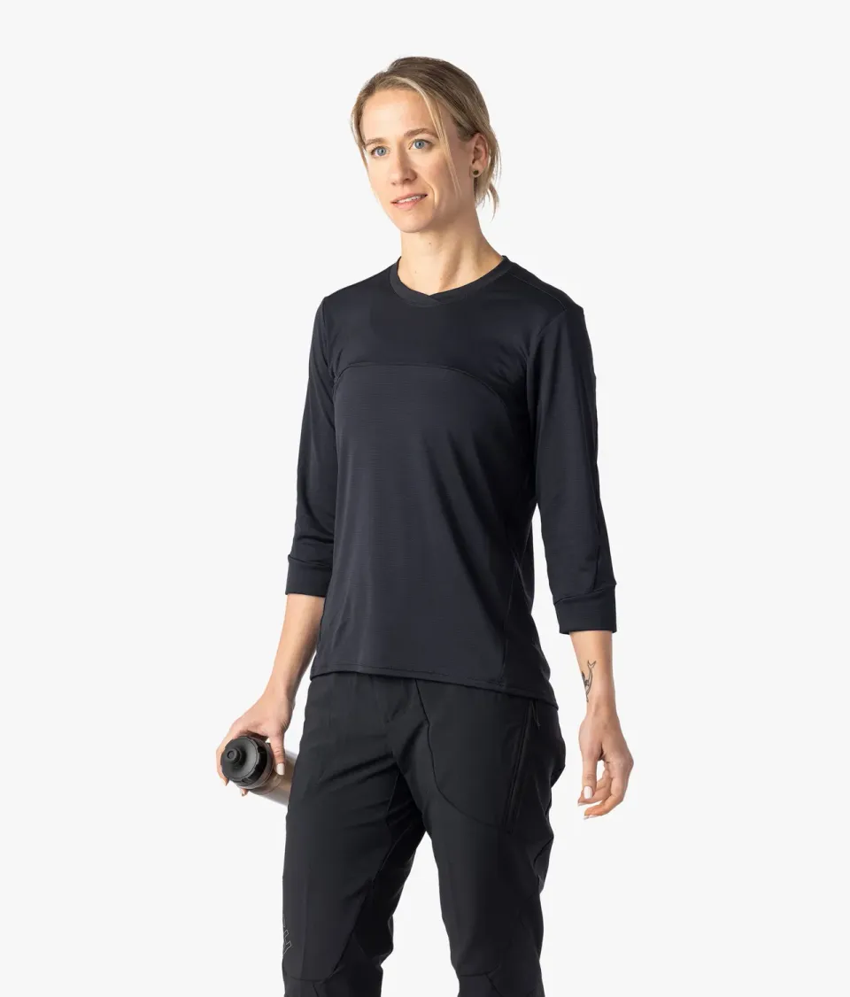 7MESH Roam 3/4 ärm tröja dam svart UPF 50+