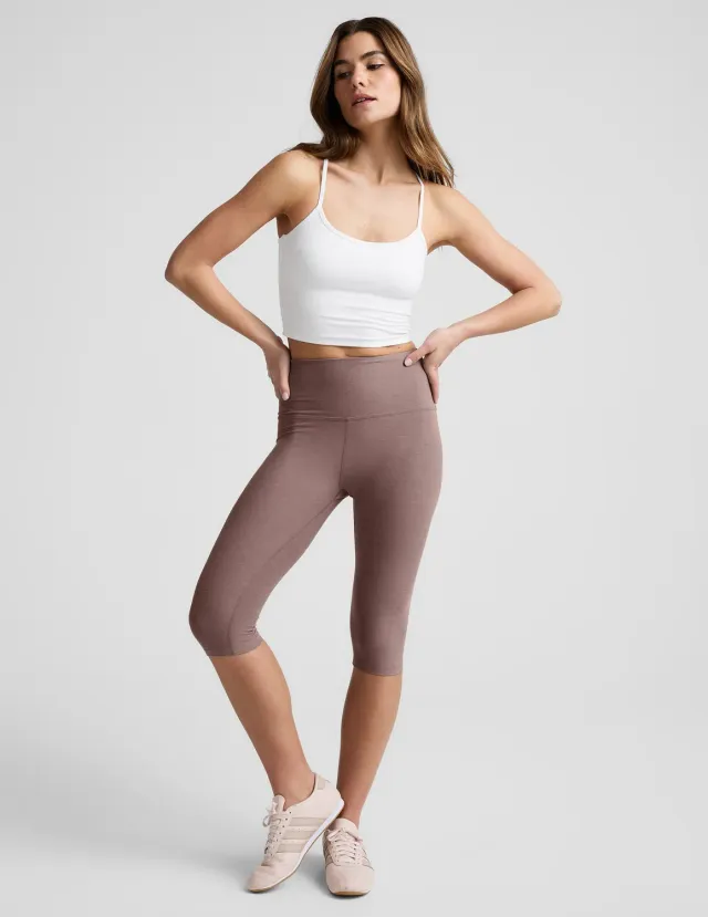 Beyond Yoga Spacedye Pedal Pusher capri Rosey Taupe sval