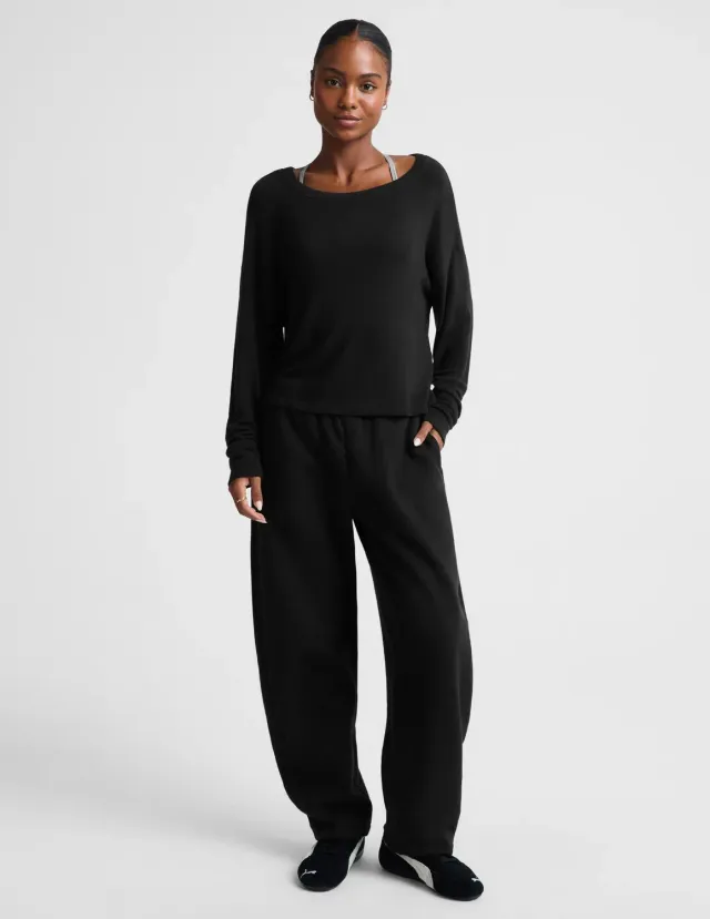 Beyond Yoga LuxeFleece 2.0 Barrel mjukisbyxor Black svart