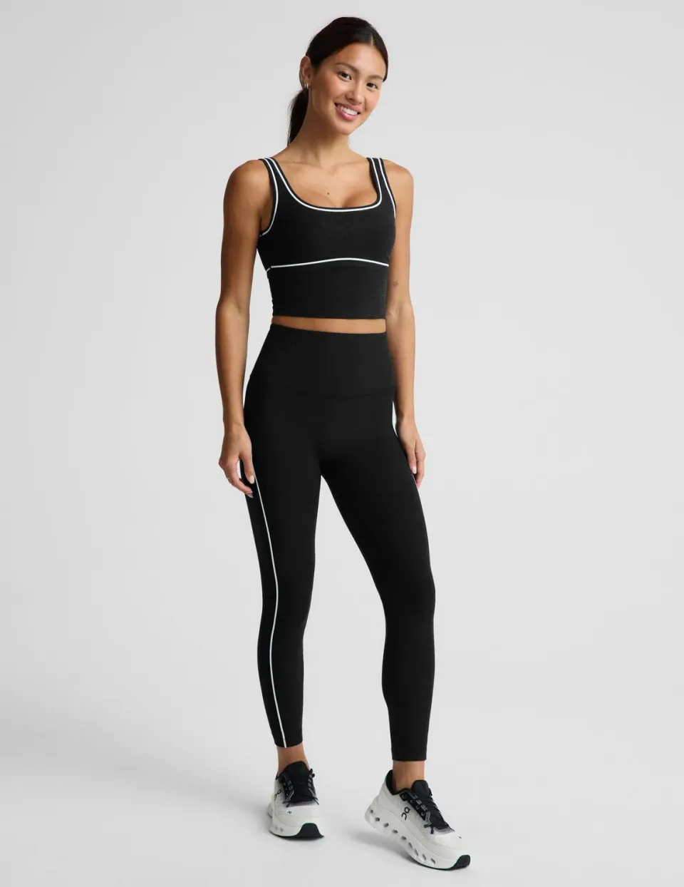 Beyond Yoga Spacedye Dynamic High Waisted Tights Darkest Night midi