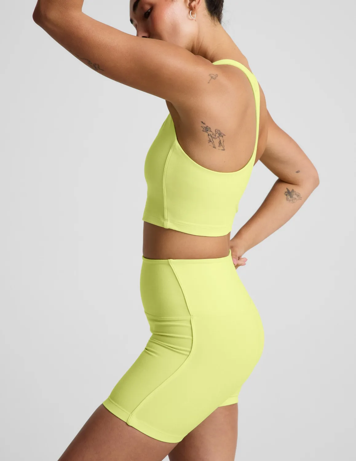 Beyond Yoga Spacedye Streamline Racerback träningslinne Electric Lime