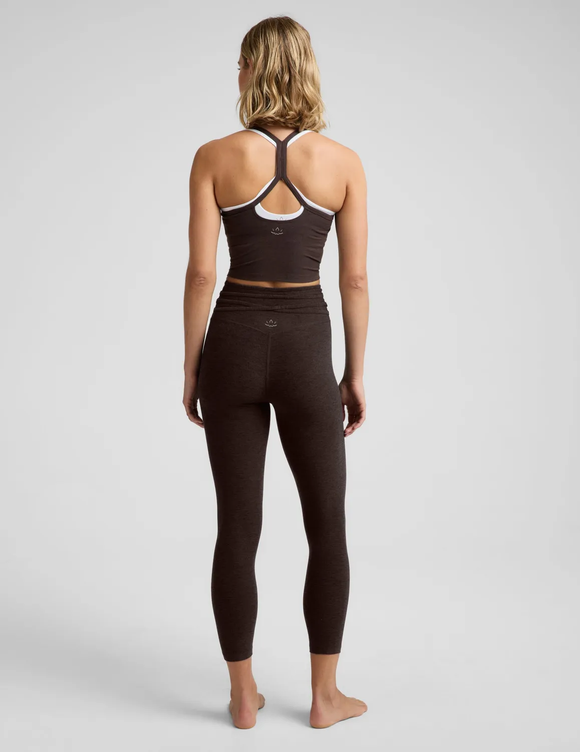 Beyond Yoga Spacedye It’s A Tie Tights Dark Chocolate Heather midi