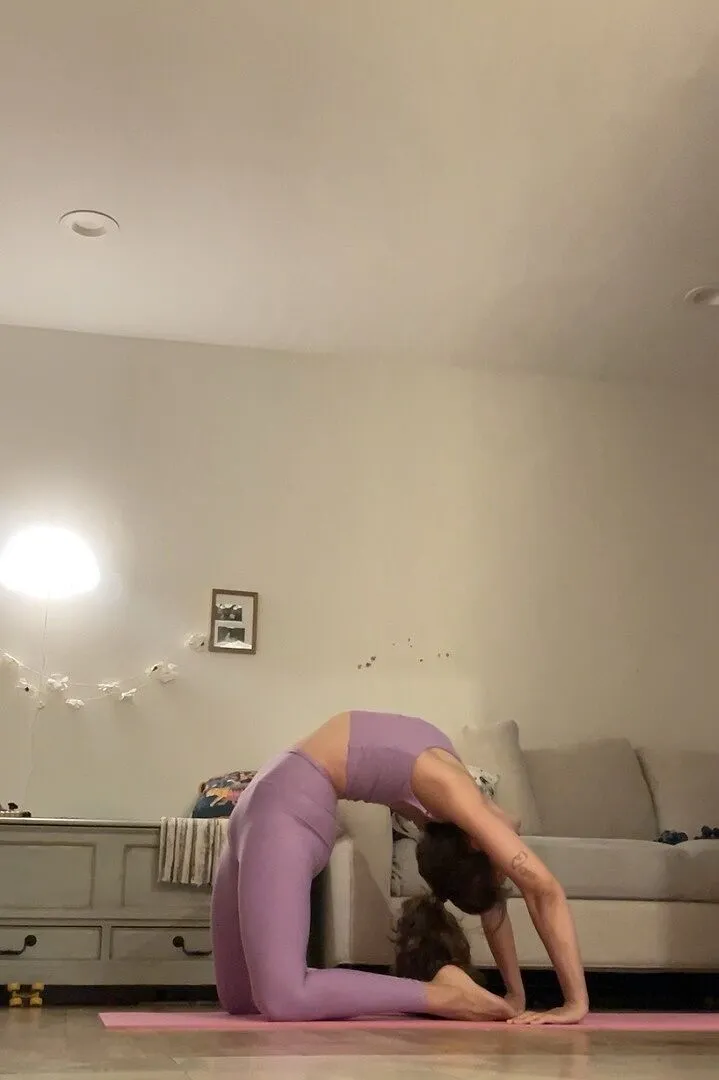 Beyond Yoga Spacedye Raise The Barre linne Darkest Night med inbyggd bh