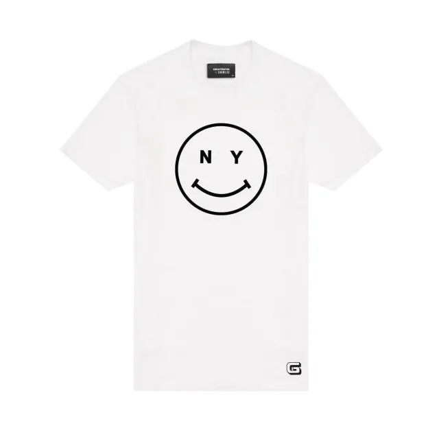 Giordana Knowlita New York Smiley t-shirt vit bomull