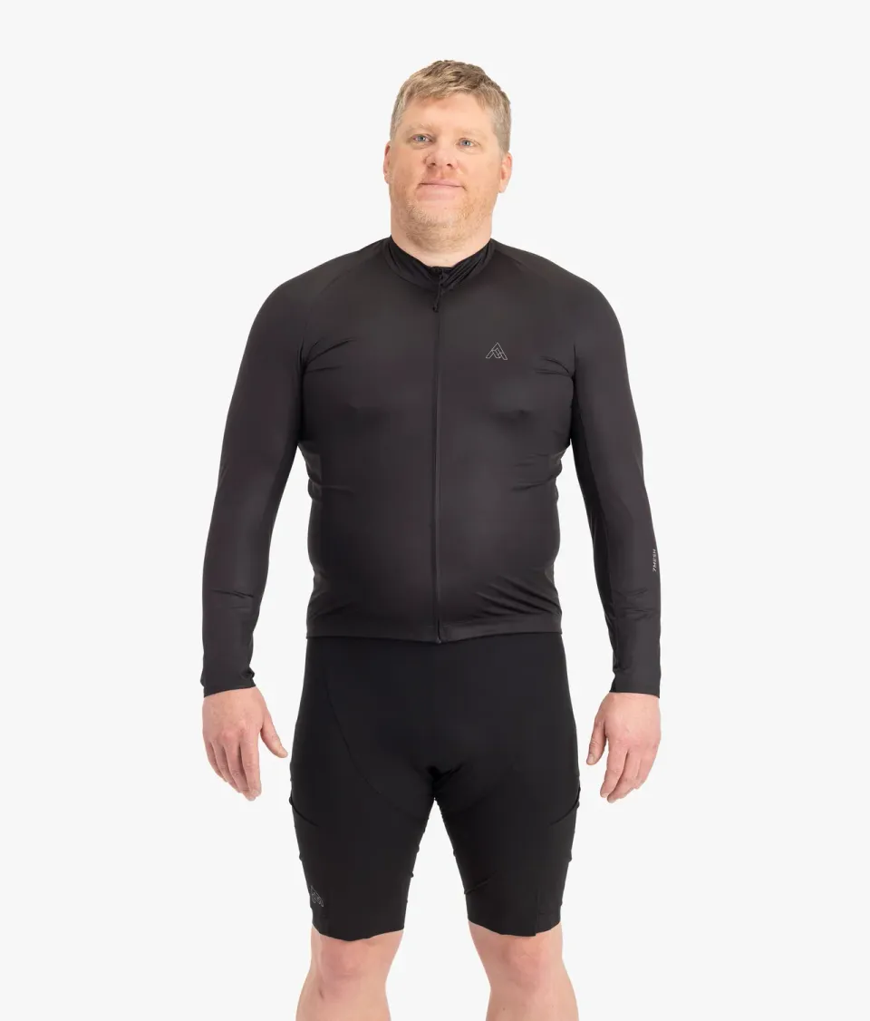 7MESH Atlas cykeltröja herr lång ärm Black fickor