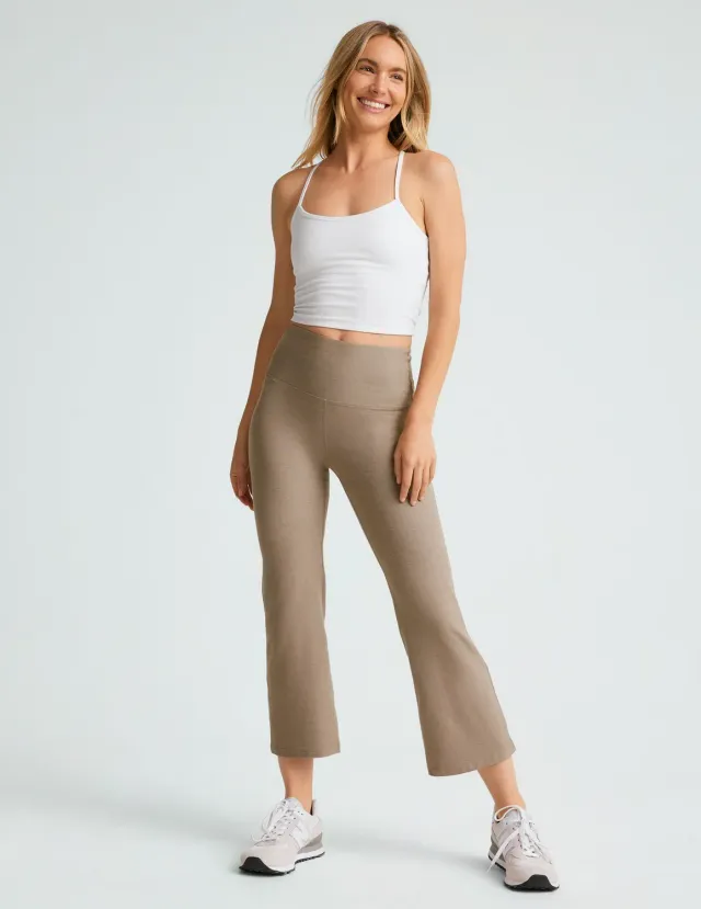 Beyond Yoga Spacedye Retro Cropped byxor Birch Heather