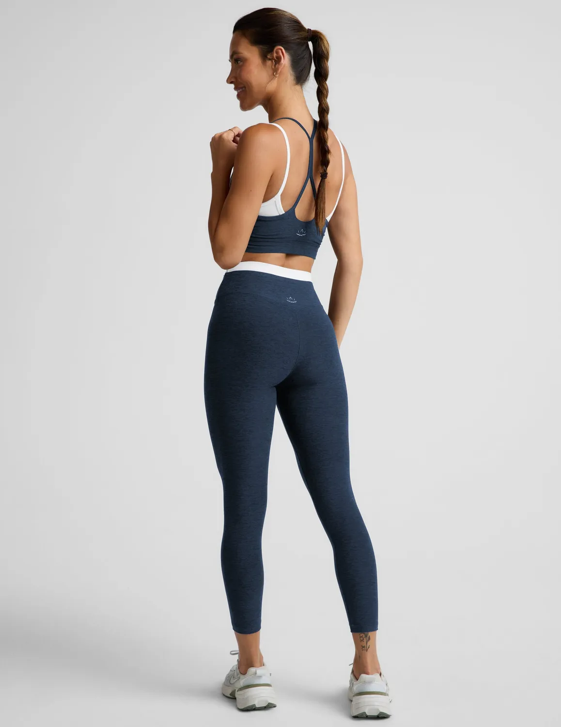 Beyond Yoga Spacedye Layered Midi leggings Nocturnal Navy kontrast