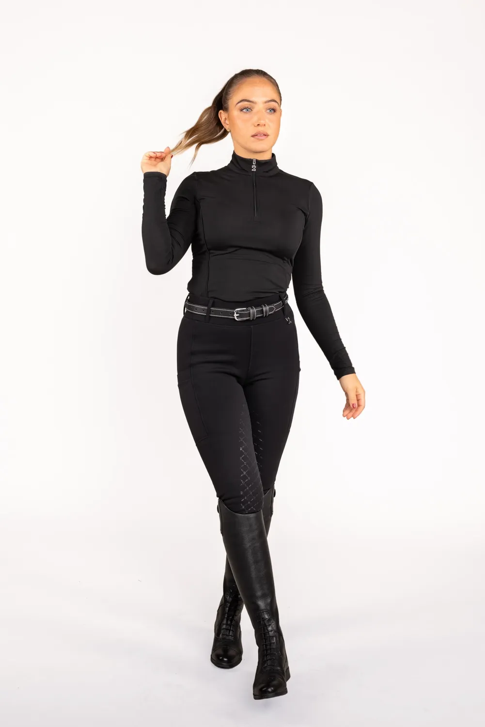 ZacZess LRK Teddyleggings ridleggings svart teddy