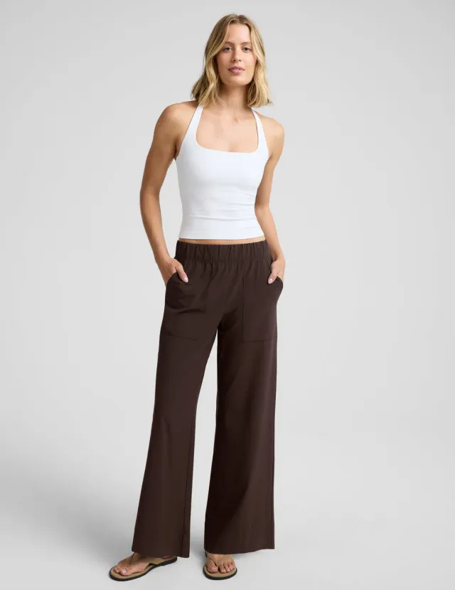 Beyond Yoga Easy Wide Leg Pant 29" byxor Dark Chocolate vida