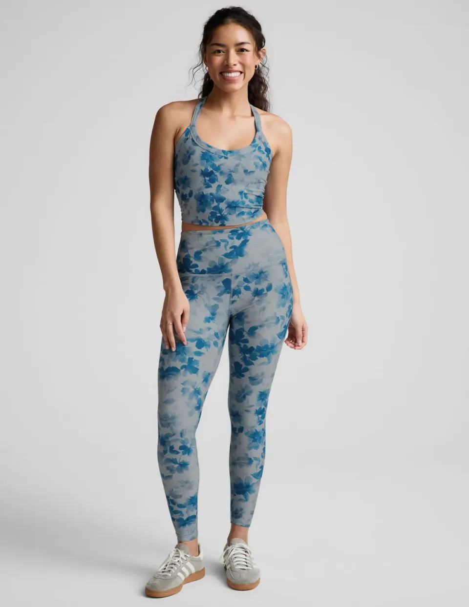 Beyond Yoga SoftMark Daydream Meadow High Waisted Midi leggings blå