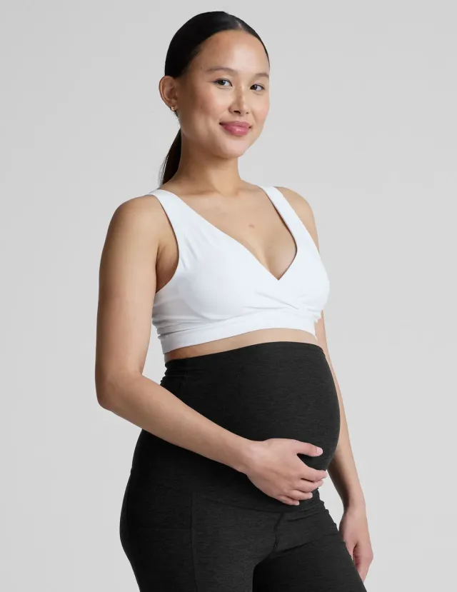 Beyond Yoga Spacedye Easiest Ever Long Nursing Bra Amningsbh Cloud White