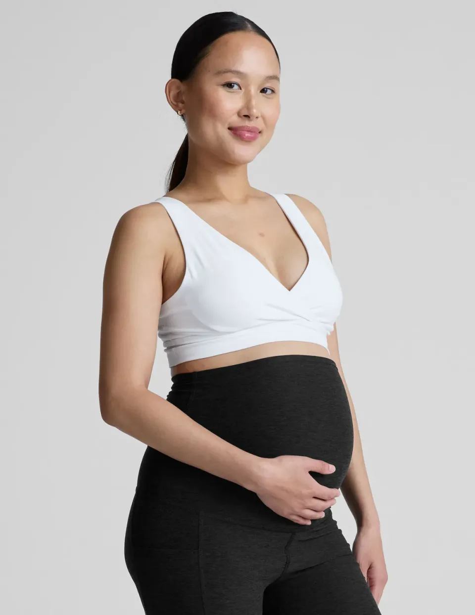 Beyond Yoga Spacedye Easiest Ever Long Nursing Bra Amningsbh Cloud White