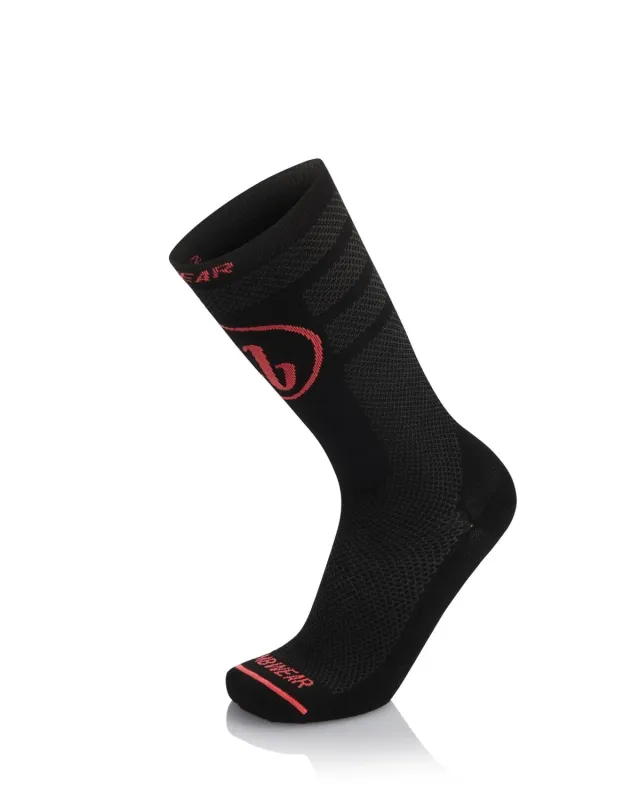 MB Wear Pro Gran Risa skidstrumpor svartröd ullmix
