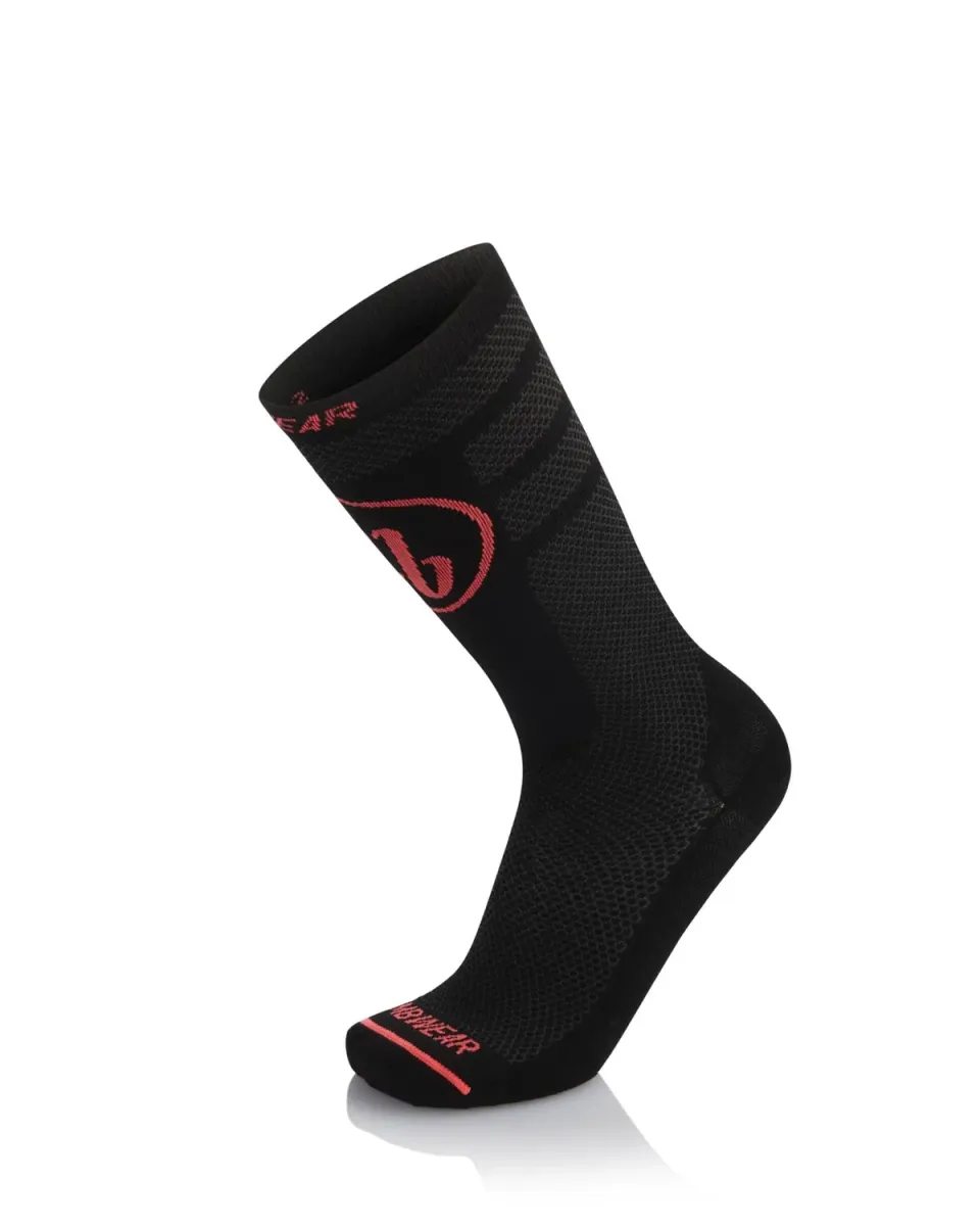 MB Wear Pro Gran Risa skidstrumpor svartröd ullmix