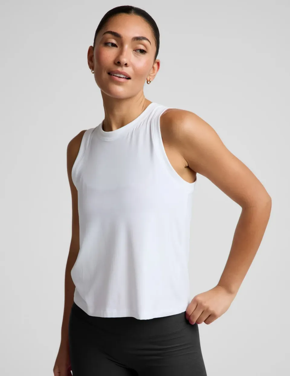 Beyond Yoga Featherweight Rebalance linne Cloud White avslappnad