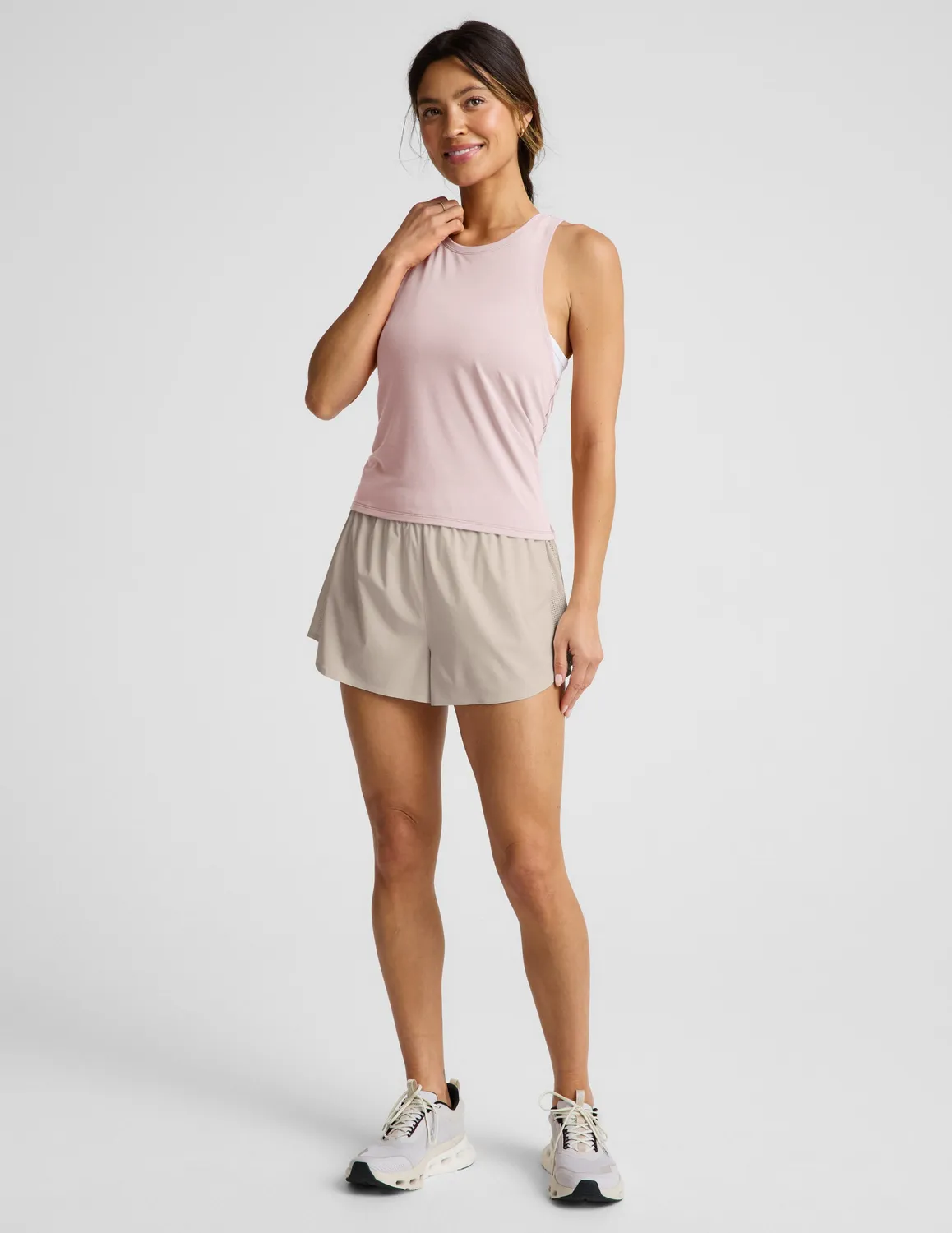 Beyond Yoga Breezeweight Active Racerback Tank träningslinne Pink Petal