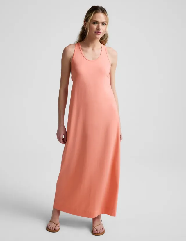 Beyond Yoga A Cut Above Racerback Maxi Dress dreamsicle
