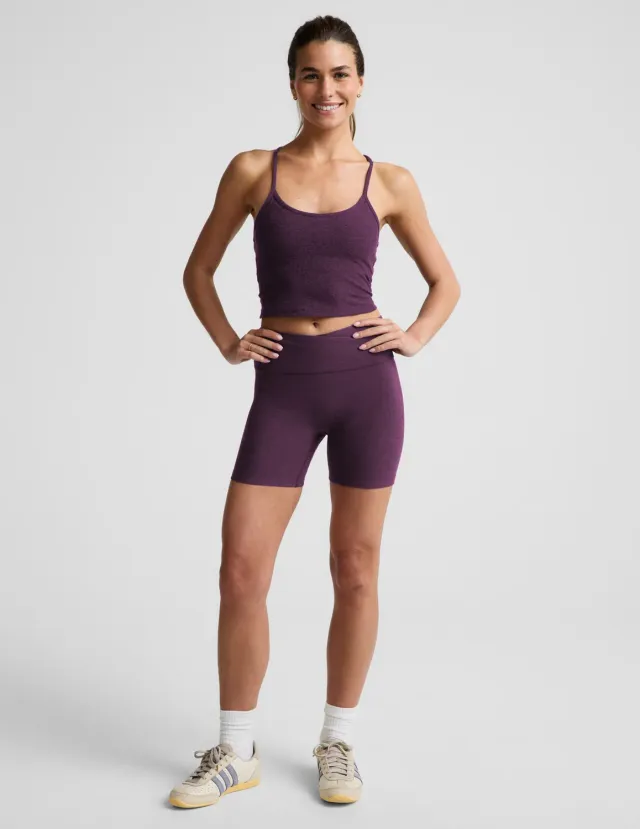 Beyond Yoga Spacedye No Front Seam 5 Biker Short cykelbyxor lila