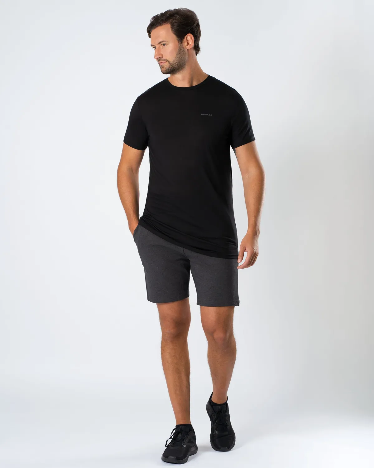 Tripulse Natural Performance Extra Long t-shirt herr midnight black