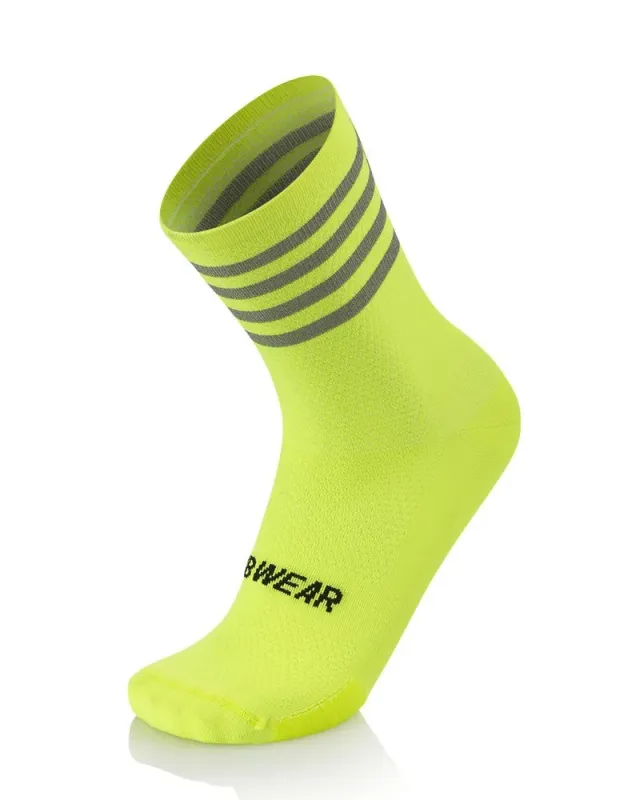 MB Wear Night Yellow Fluo cykelstrumpor gul 1 par – reflex