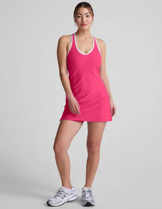Beyond Yoga Spacedye Starting Line Dress mini-träningsklänning Vivid Pink