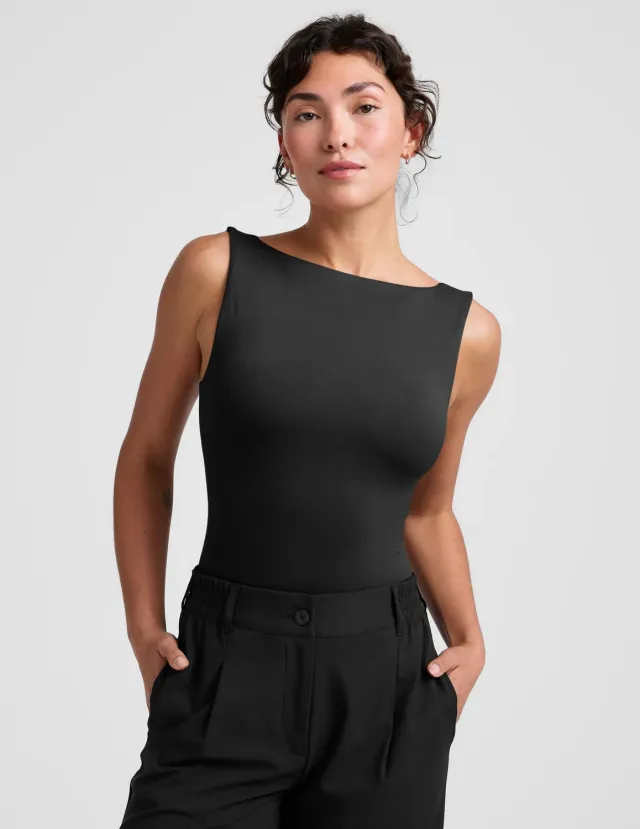 Beyond Yoga Eclipse Open Back Tank linne Black svart bh-linne