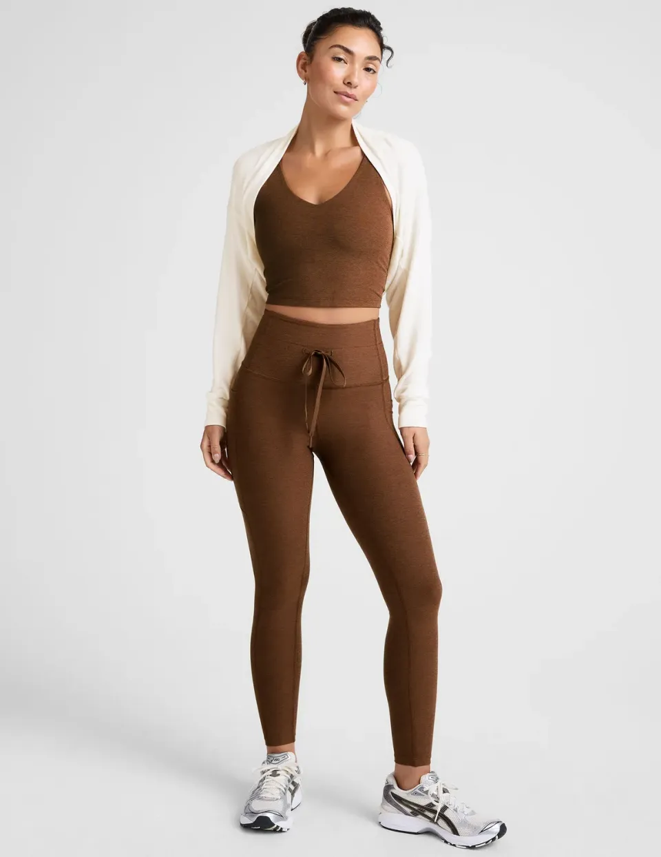 Beyond Yoga Spacedye Go Pocket Midi leggings brun melerad