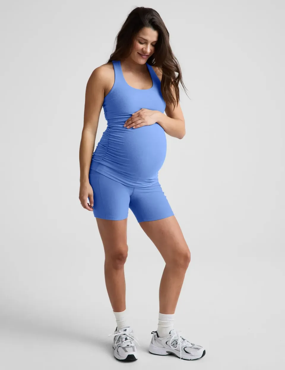 Beyond Yoga Spacedye Keep Pace 5" shorts gravid blå