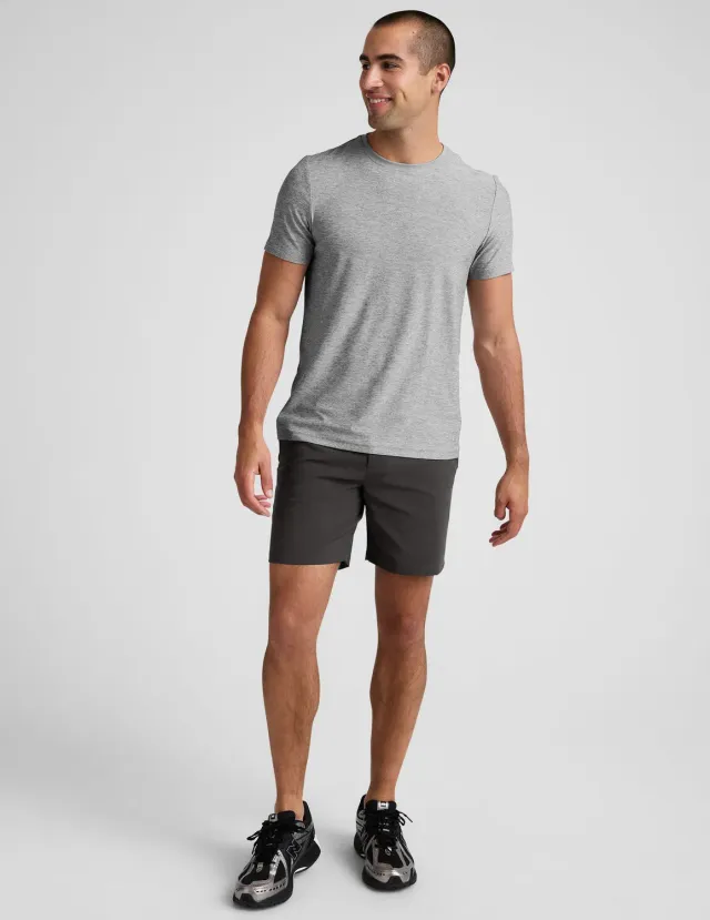 Beyond Yoga Element Chino Short 7" herrshorts Black Ash